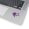 Love Poochie Diva Purple Heart On Kiss-Cut Stickers