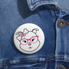 Pink Diamond Wearing Pink Glasses On Custom Pin Buttons