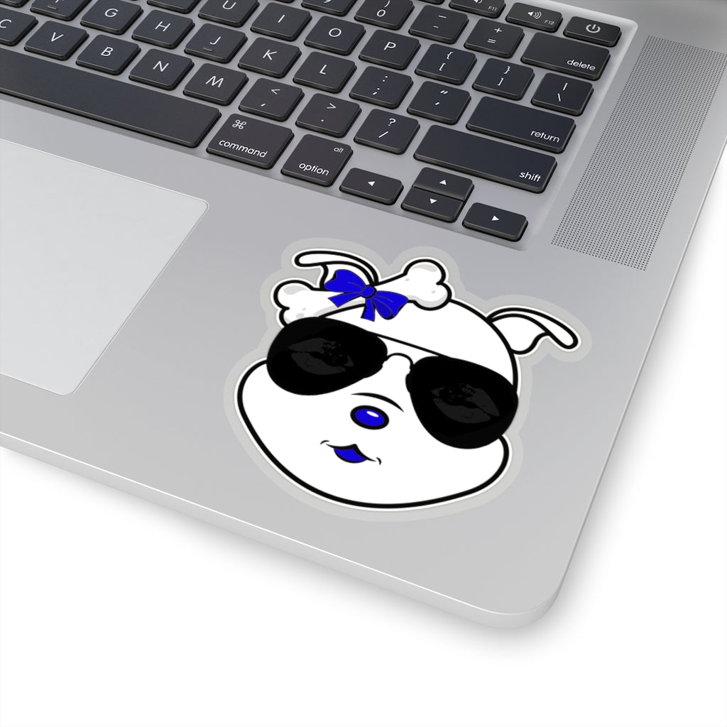 Blue Diamond Sporting Sunglasses On Kiss-Cut Stickers