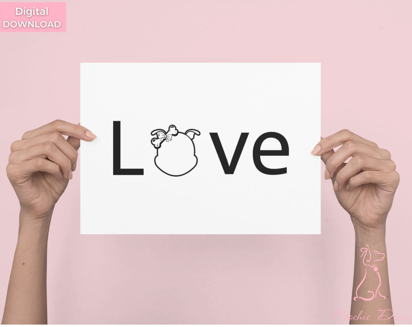 Custom Puppy Love “Diamond” Wall Art Print | Wall Art Pet Print | Dog Wall Art | Custom Dog Art | Dog Lover Gift | Digital Download