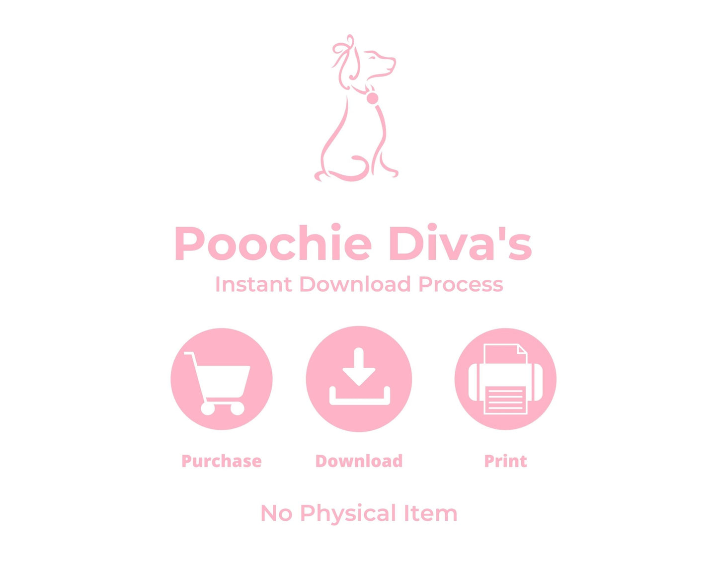 Poochie Diva's Dog Bowl Blessings “Patience” Wall Art Print | Wall Art Pet Print | Dog Wall Art | Dog Lover Gift | Digital Download