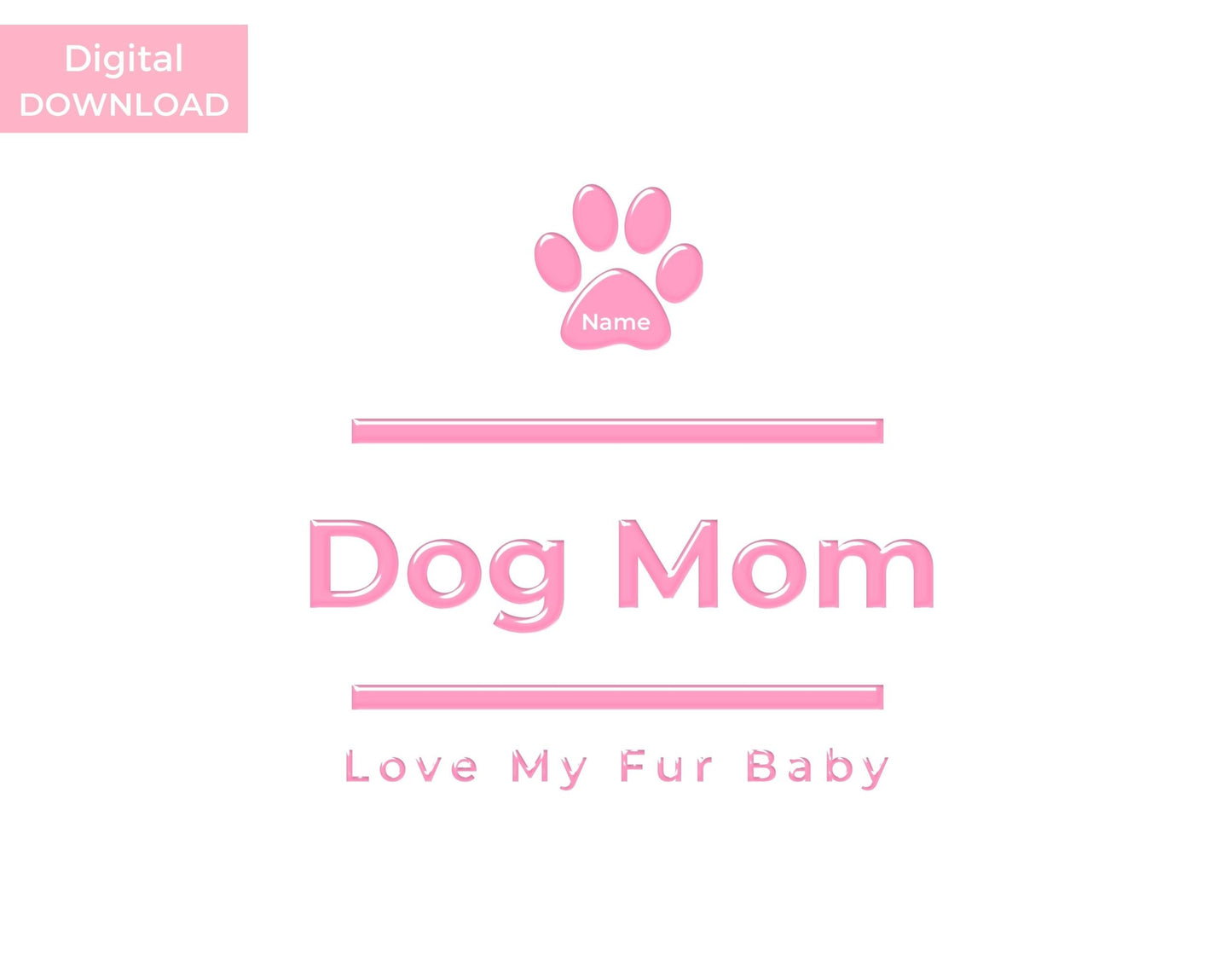 Poochie Diva's Dog Mom Wall Art Print | Wall Art Pet Print | Dog Wall Art | Fur Baby | Dog Lover Gift | Dog Mom Art | Digital Download