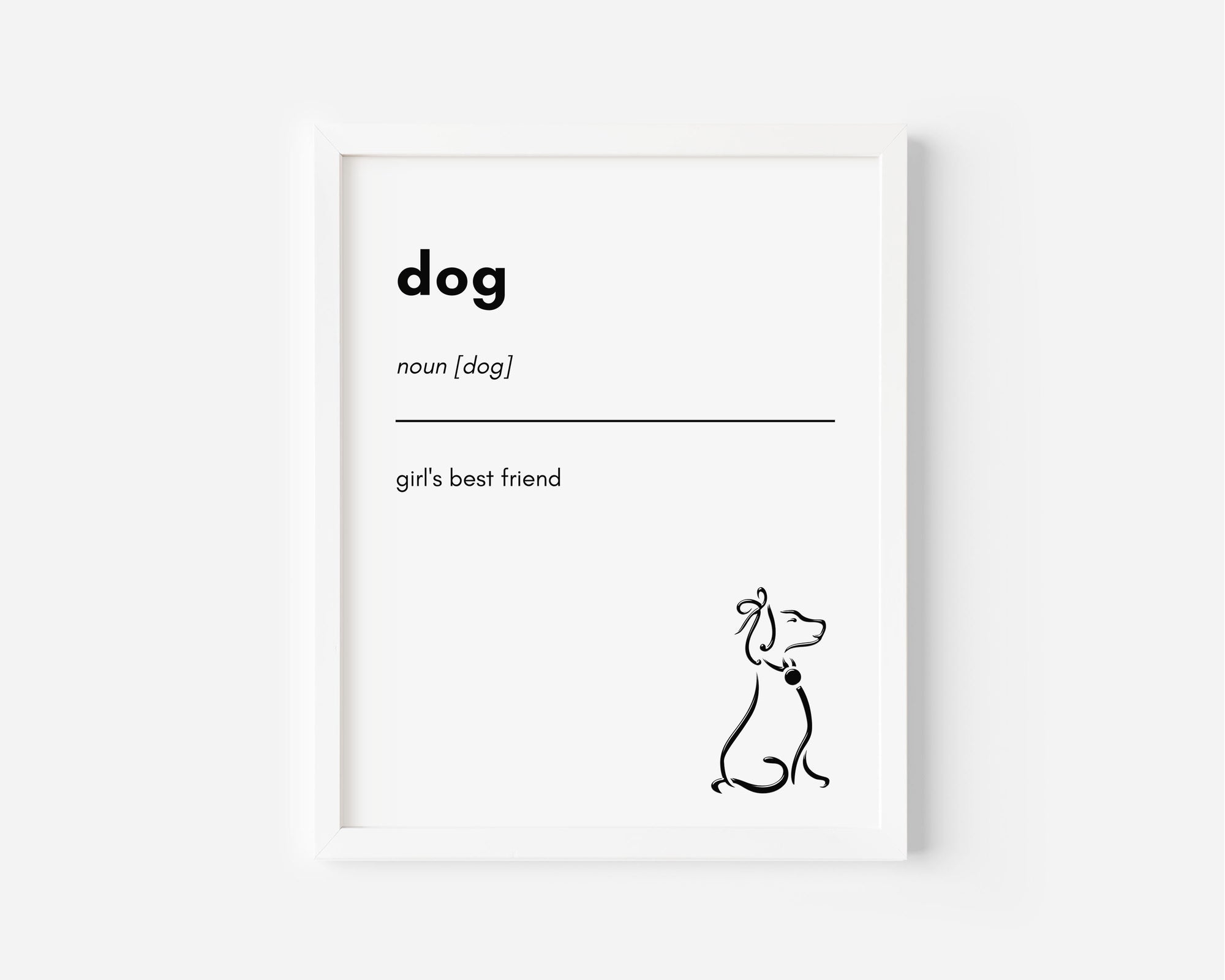 Dog Definition Print | Dog Lover Gift | Dog Dad Gift | Funny Dog Sign Art | Home Decor Art | Minimalist Dog Print | Definition Wall Art