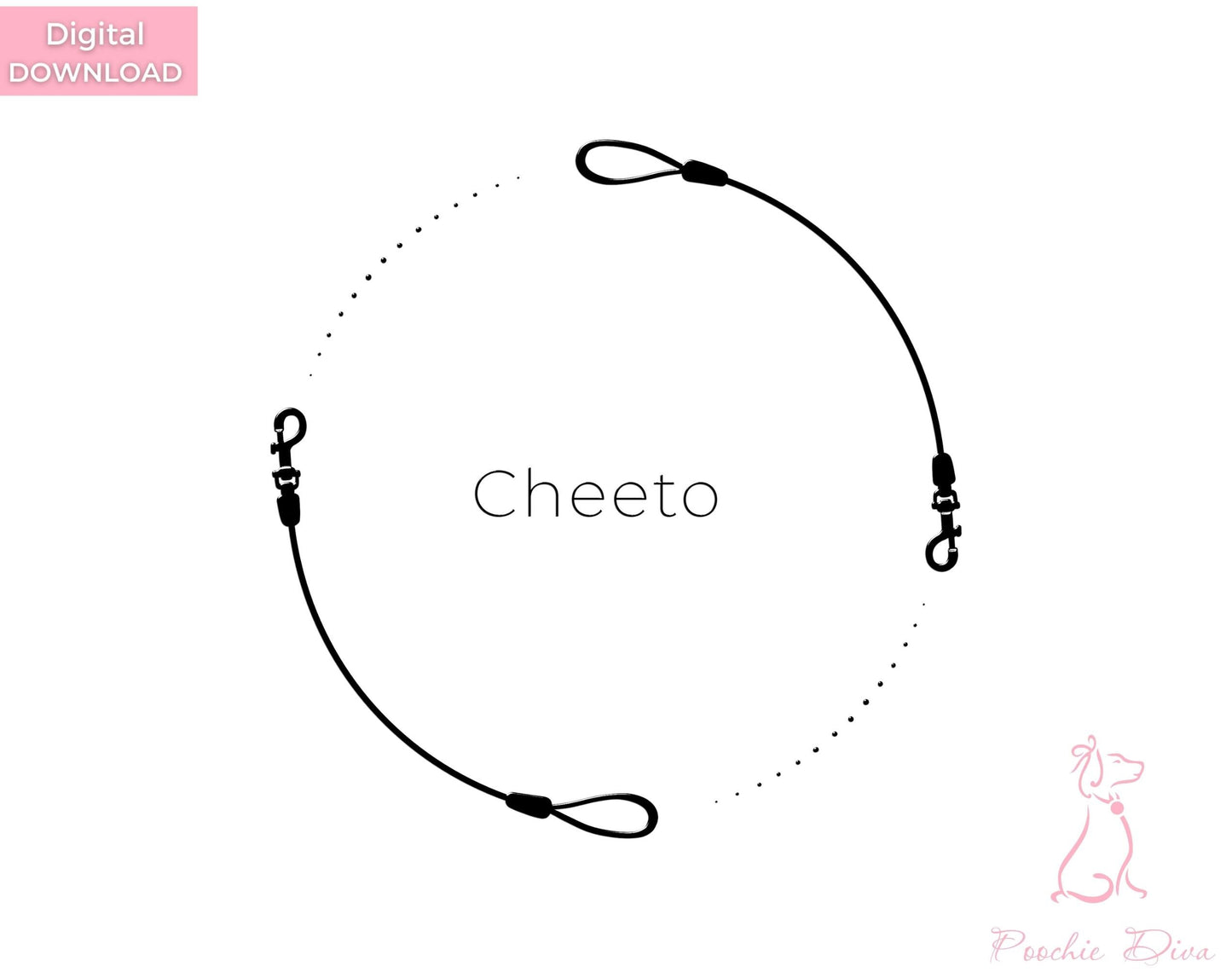 Poochie Diva's Custom Dog Leash Wall Art Print | Wall Art Pet Print | Dog Wall Art | Dog Leash Art | Dog Lover Gift | Digital Download