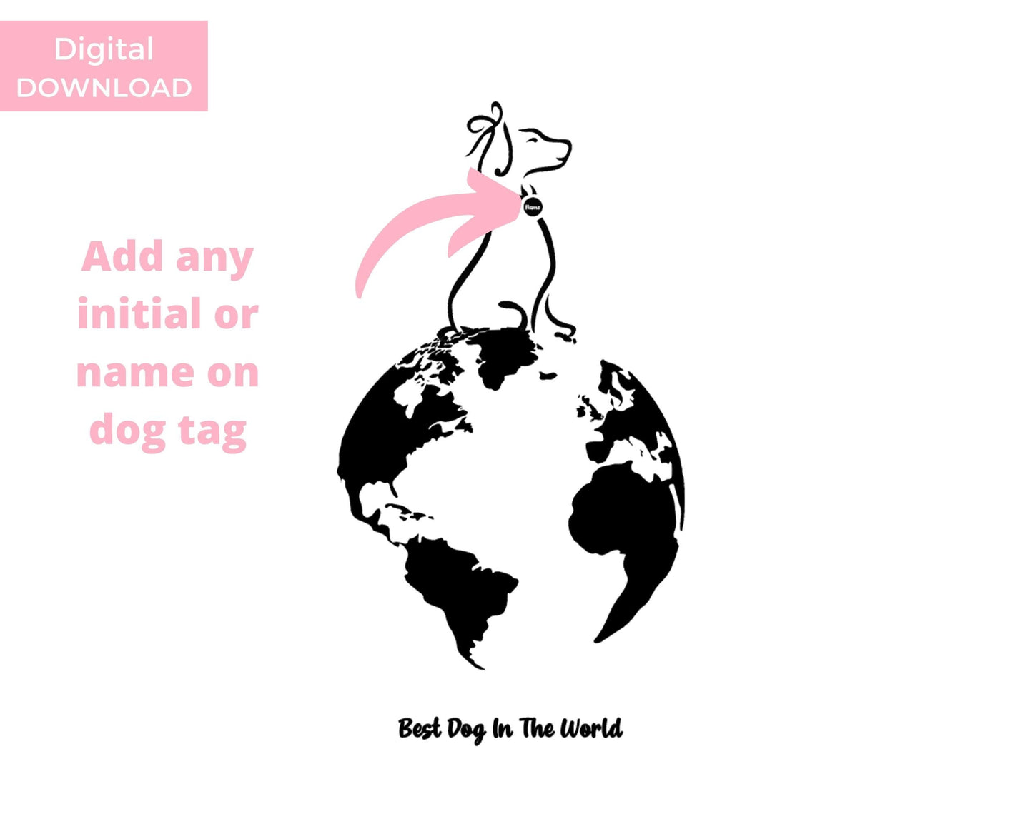 Poochie Diva's Best Dog in the World Wall Art Sign | Dog Wall Art | Dog Lover Sign | Best Dog Art | Digital Download | Dog Lover Gift