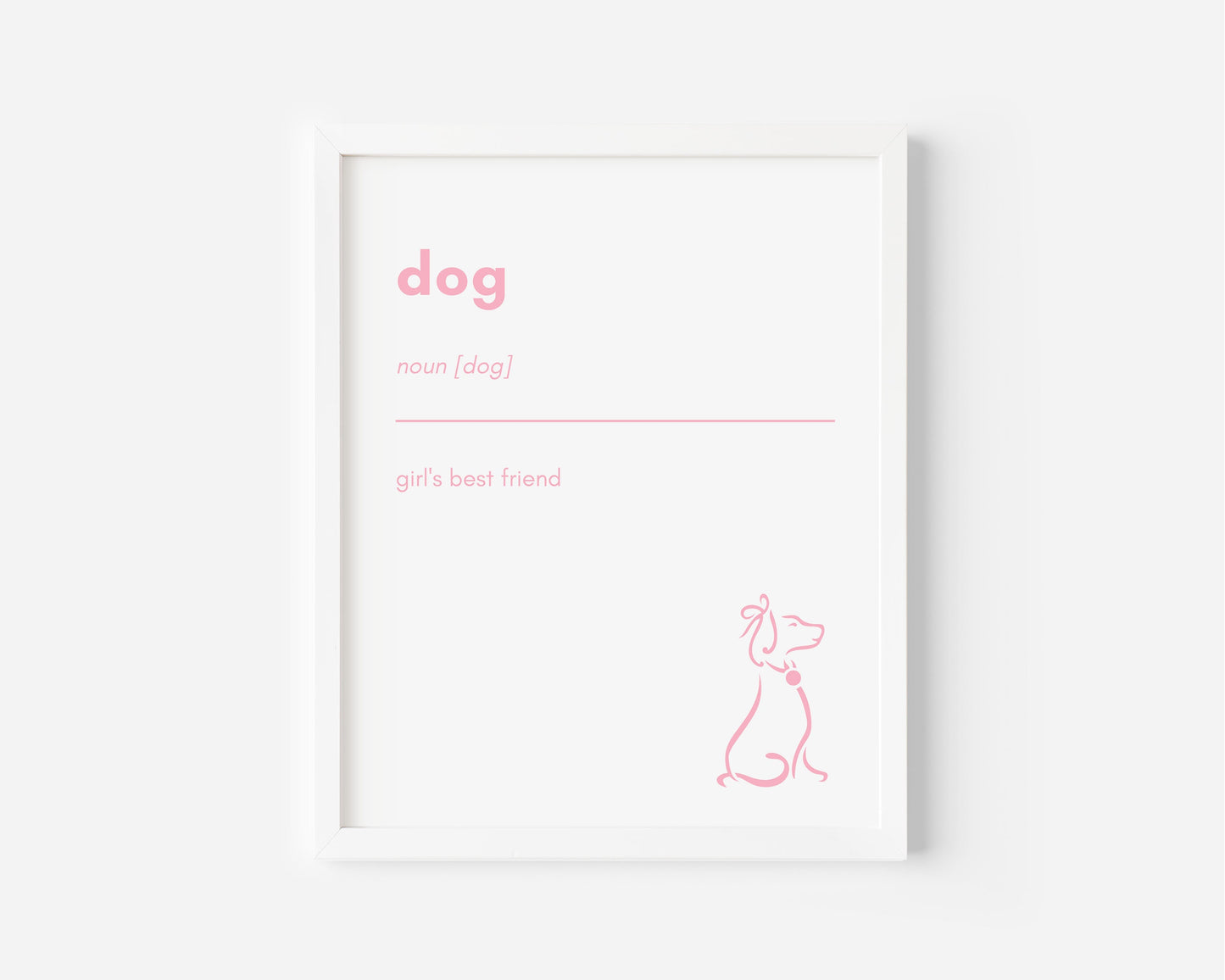 Dog Definition Print | Dog Lover Gift | Dog Dad Gift | Funny Dog Sign Art | Home Decor Art | Minimalist Dog Print | Definition Wall Art